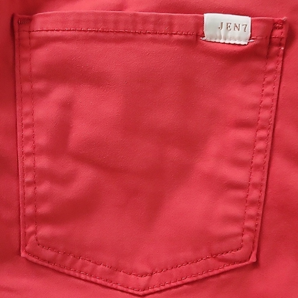 JEN7 Cropped Skinny Red Pants - Picture 8 of 9